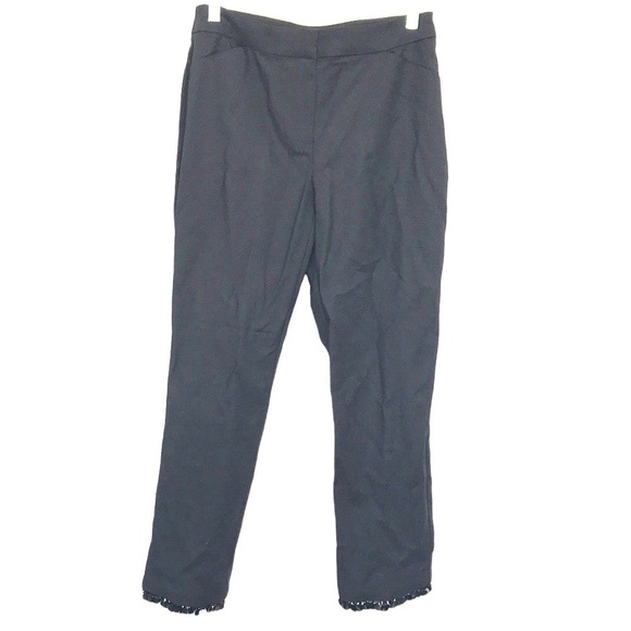 CHICO’S dangle sequin ankle pants black size 0 or Small - Picture 1 of 11